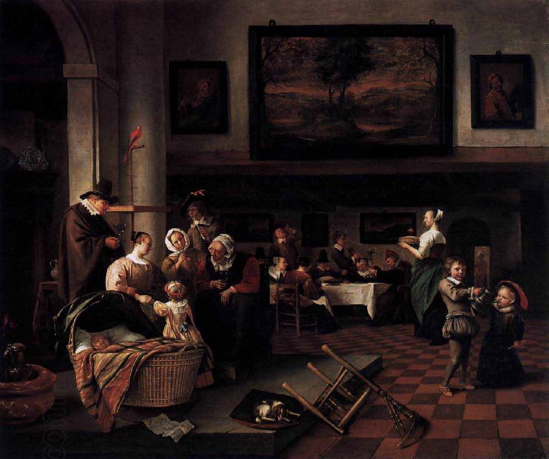 Jan Steen Baptism oil painting picture